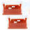 Nadeleinfädler aus Kunststoff, doppelköpfig, rot, Mini-Größe, 2 Stück 8