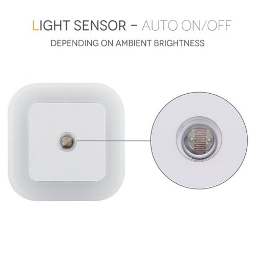 Luminária de parede LED noturna com sensor de luz automático (pacote com 10 unidades) 2