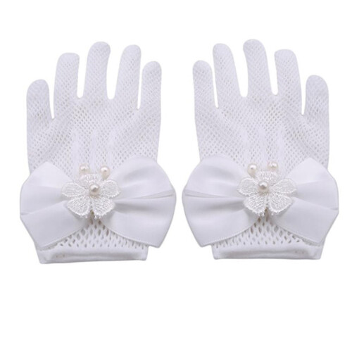 Luvas de renda branca, estilo elegante (1 par) 2