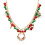 Boho-Weihnachtskette für Damen, rot-grün, Perlenkette 5
