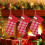 Stickat set med julstrumpor i rustik design, 35 cm 2