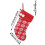 Stickat set med julstrumpor i rustik design, 35 cm 3
