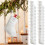Pluche witte kerstkousen met zilveren letters 7