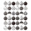 Black and White Shatterproof Ball Ornaments 36 pcs 2