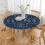Toalha de mesa boho impermeável em tecido Oxford, redonda, 114-132 cm (45-52 polegadas) 3