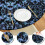 Toalha de mesa boho impermeável em tecido Oxford, redonda, 114-132 cm (45-52 polegadas) 4