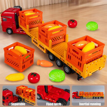 Caminhão de brinquedo com reboque e contêiner para crianças