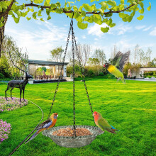 Acrylic Outdoor Bird Feeder with Water Bath 1 pc