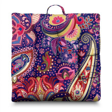 Quadratisches Bodenkissen mit Paisley-Muster, 56 x 56 cm