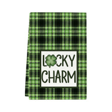 Serviette de toilette pour la Saint-Patrick, motif trèfle vert, 1 paquet