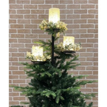 Black Triple Tree Topper Candelabra 3-Pack
