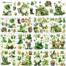 St. Patricks Day rub-on transfers 12 stk. 14x14 cm