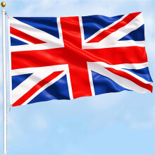 Britse vlag met de Union Jack, 5x3 voet (ca. 15x90 cm), zware polyester uitvoering.
