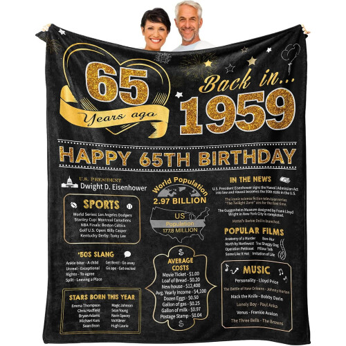 Teppe til 50-årsdag, 60 x 50 tommer