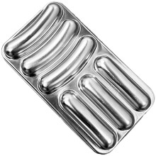 Nerezová panvica na hotdogy, 12 priehlbín