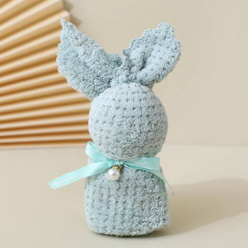 Serviette de bain lapin 30 x 75 cm, absorbante et douce