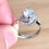 Moissanite Ring for Women 925 Sterling Silver Adjustable 1