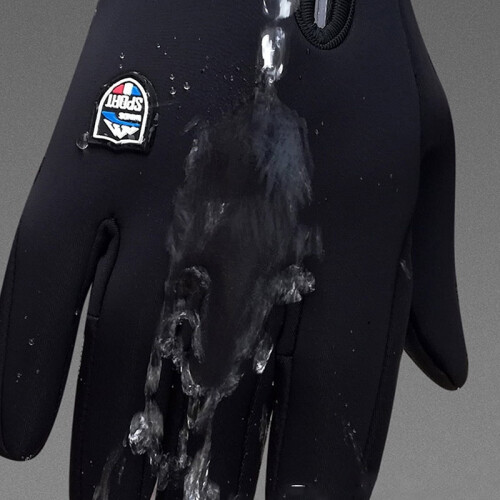 Touch Screen Zipper Winter Gloves Windproof Full Finger 2