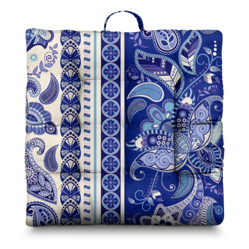 Μαξιλάρι διαλογισμού Boho με εκτύπωση Paisley 22x22 ίντσες