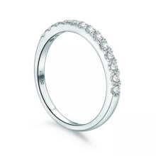 Moissanit-Ewigkeitsring aus Sterlingsilber, 2 mm