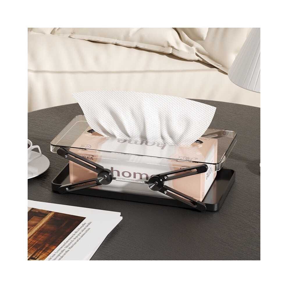 Spring Retractable Tissue Box Cover Rectangular