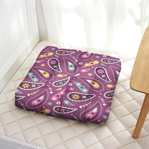 Mata do medytacji boho, wzór paisley, 22x22 cale 2