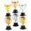 LEORX Small Trophy Decoration Silver Plastic 6 Pieces 6