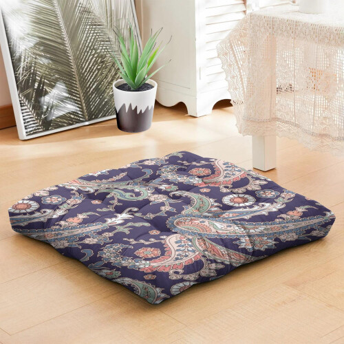Μαξιλάρι Διαλογισμού Boho Paisley Square 22x22 2