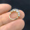 Titanium neusring met micro-zirkonia steentjes 2