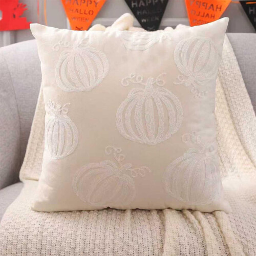 Housse de coussin beige Thanksgiving 45 x 45 cm