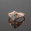 Roségoldplattierter Ring mit Zirkonia, Größe 6-10 1