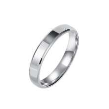 Förlovningsring i rostfritt stål för par, 4 mm silver, storlek 11