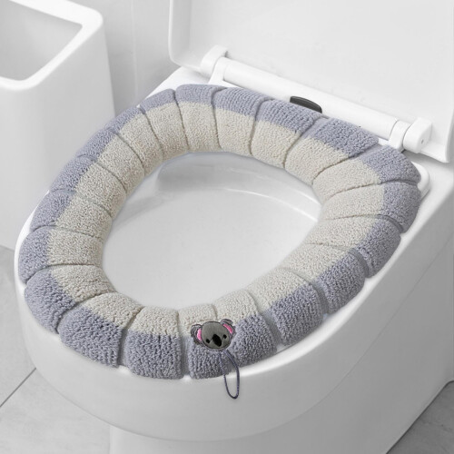 Protège-siège de toilette doux, épais, chaud, extensible et lavable