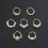 Titanium neusring met micro-zirkonia steentjes 5