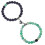 Partnerarmband mit magnetischem Heilstein und elastischem Band (2 Stück) 1