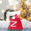 Christmas Knit Drawstring Gift Bag Red White Santa Sack 2