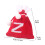 Christmas Knit Drawstring Gift Bag Red White Santa Sack 3