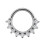 Titanium neusring met micro-zirkonia steentjes 1