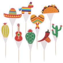 Fiesta Cupcake Toppers Tårtdekoration 45 st