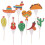 Decorazioni per cupcake a tema Fiesta, 45 pezzi 1