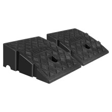 Soimiss Scooter Ramp Black Plastic Triangular Wedge 2 pcs