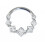 Argola nasal de titânio com microzircônias cúbicas 1
