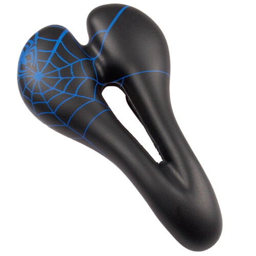 Mountain Bike Saddle with Shock Absorbing Spider Net Pattern
