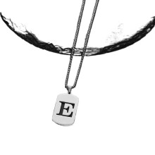 Stainless Steel Initial Pendant Necklace for Men and Women