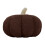 Pernă decorativă de pluș cu model de dovleac maro, 20x13 cm 1