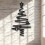 Black Metal Christmas Tree Wall Art Star Decor 4