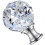 Pomelli per paralume LEORX, argento, rotondi, in cristallo, 1 set 1