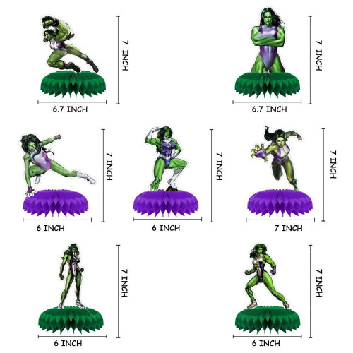 Dekorace na stůl s motivem She-Hulk, 7 ks 1