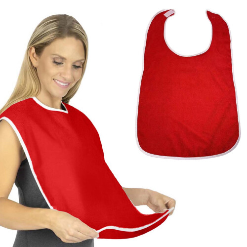 Hagesmæk til voksne, vandtæt, pletafvisende, rød polyester 1