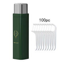 Automatische flosdraaddispenser, draagbaar en compact, voor mondhygiëne